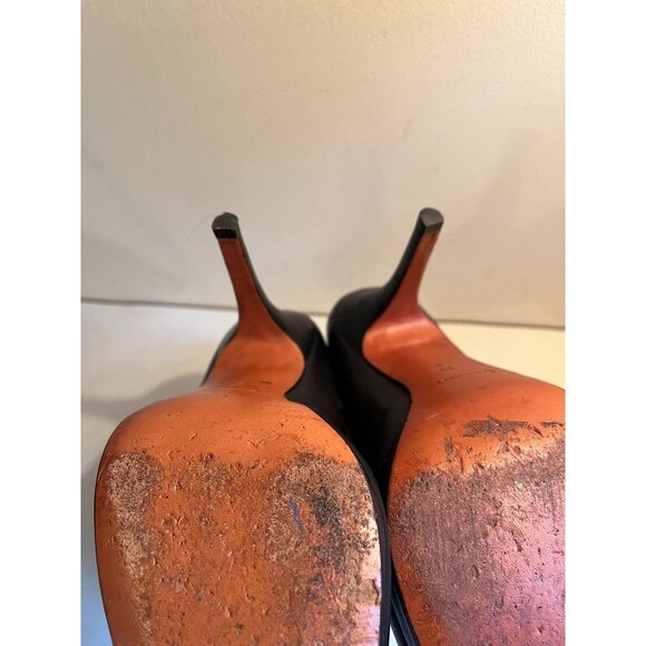 Coach EUC Caya Black Napa Leather Platform Pumps Womens Heels Shoes Size 10 B - Picture 7 of 7